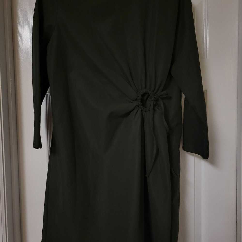 COS Forest Green Gathered Circle Dress - image 3