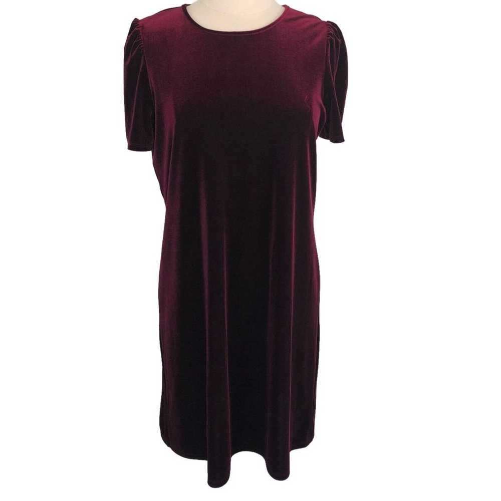 Anne Klein Evening Velvet Shift Tunic Dress Knee … - image 1