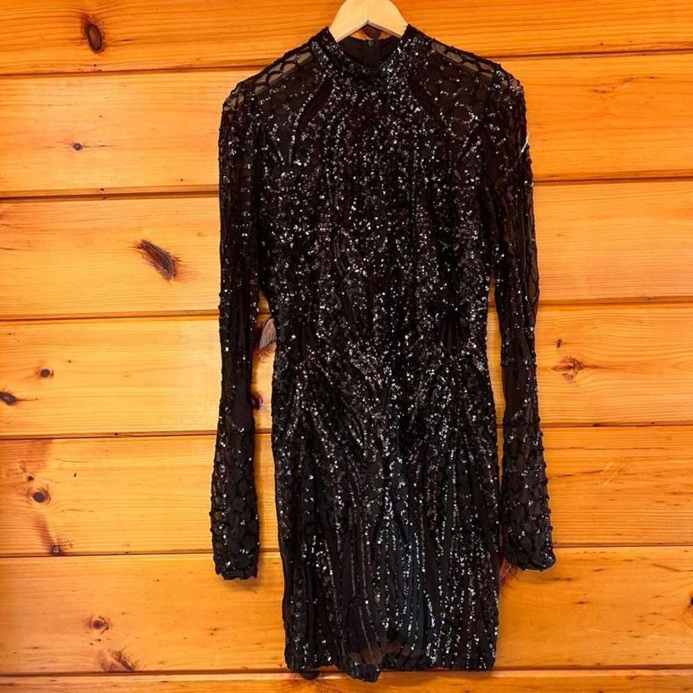 Windsor Bring The Drama Sequin Mini Black Lined L… - image 5