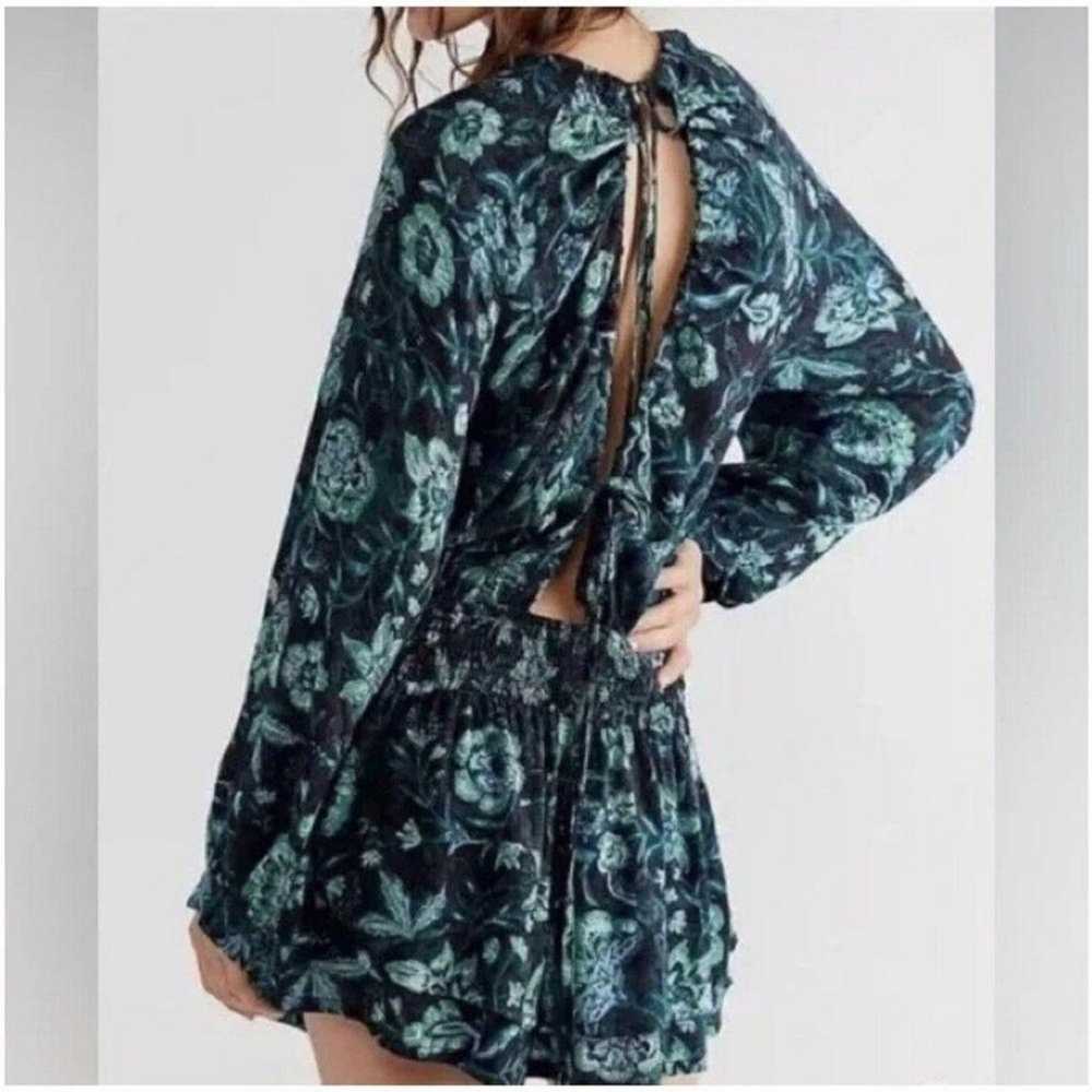 NWOT FREE PEOPLE Dance 'Til Dawn Romper, Green Bl… - image 3