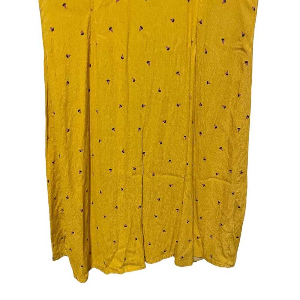 Lush Patterned Yellow Full Button Front Dress - image 5