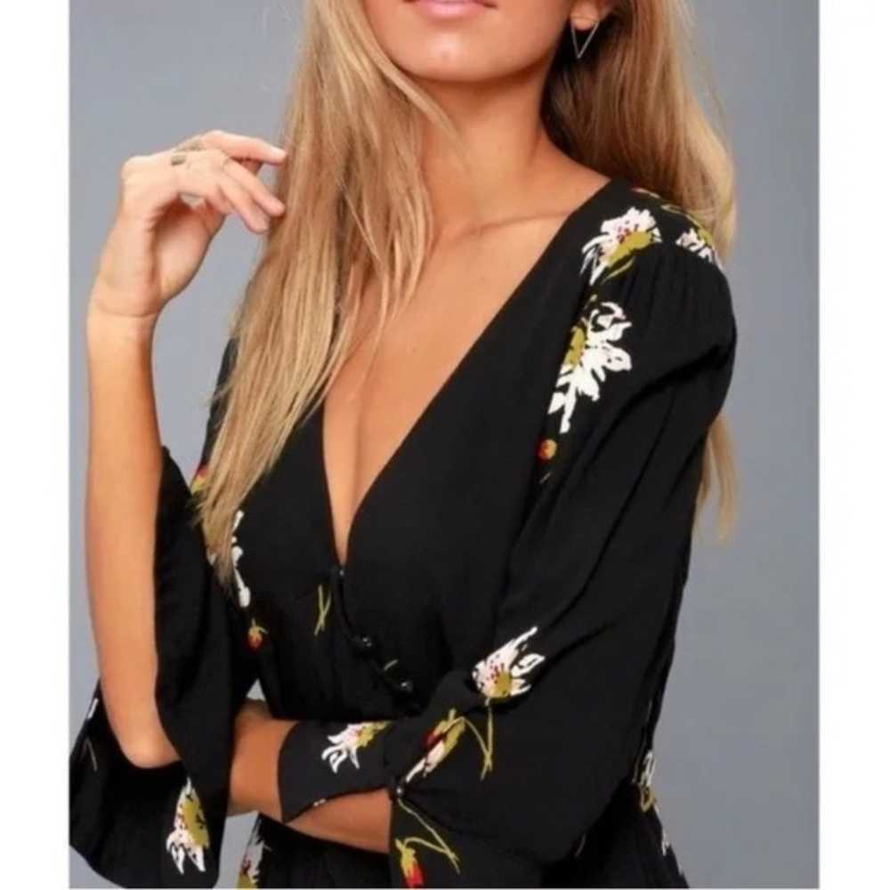 Free People black floral dress - image 2