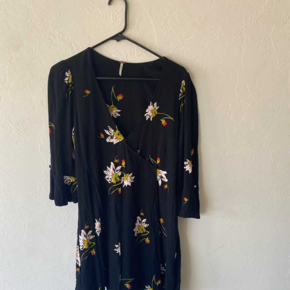 Free People black floral dress - image 3