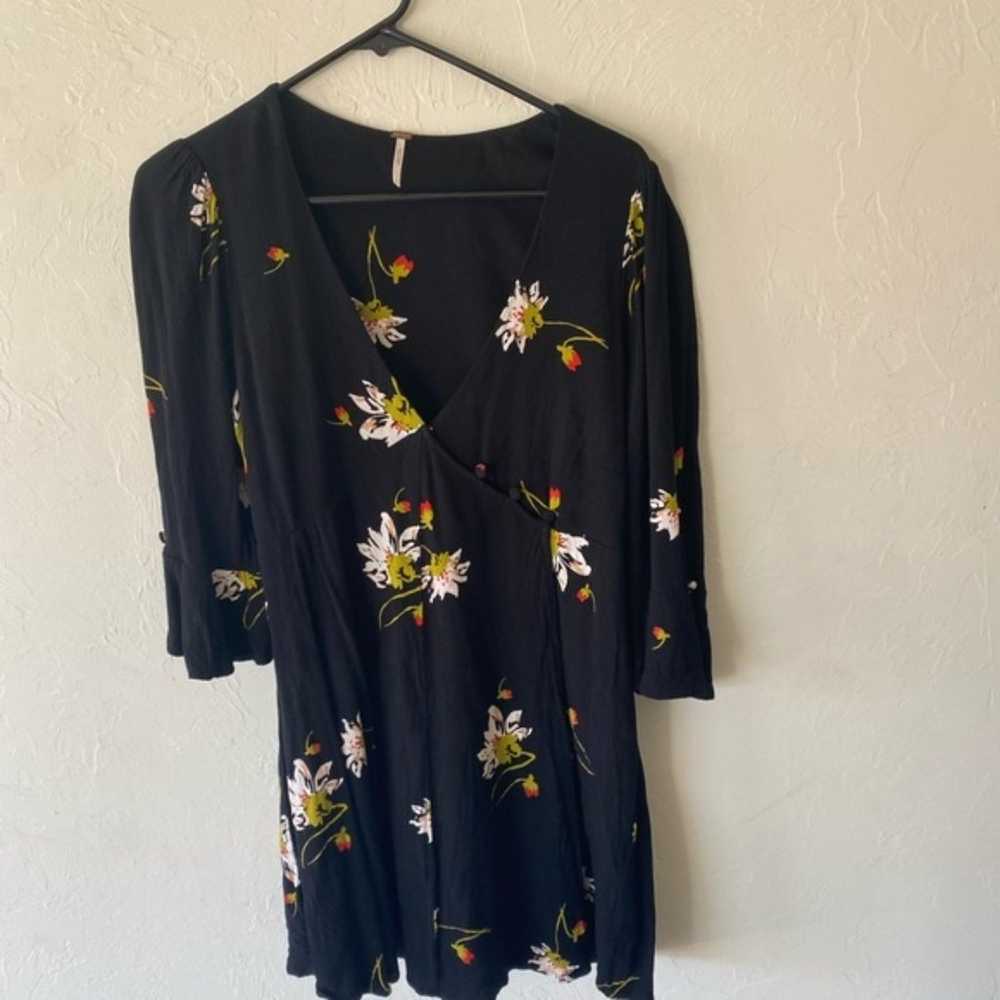 Free People black floral dress - image 4