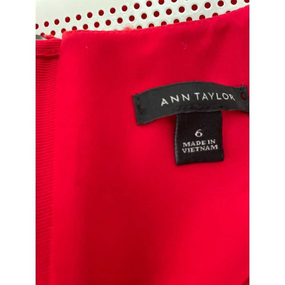 Ann Taylor Bodycon Holiday Dress Red Women's 6 - image 3