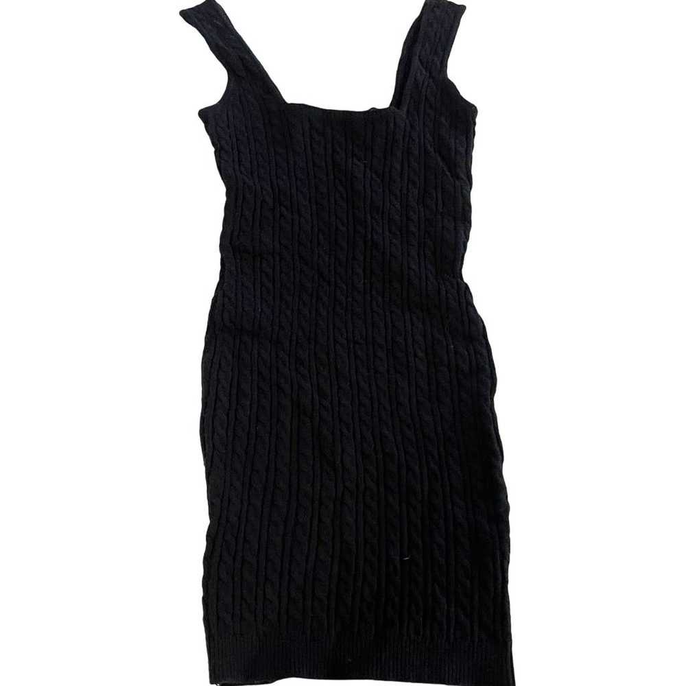 Zara Dress Womens Small Black Cable Knit Bodycon … - image 2