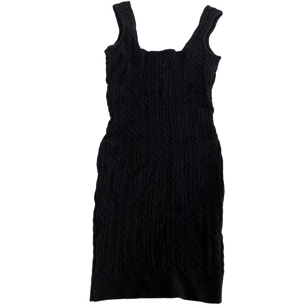 Zara Dress Womens Small Black Cable Knit Bodycon … - image 5