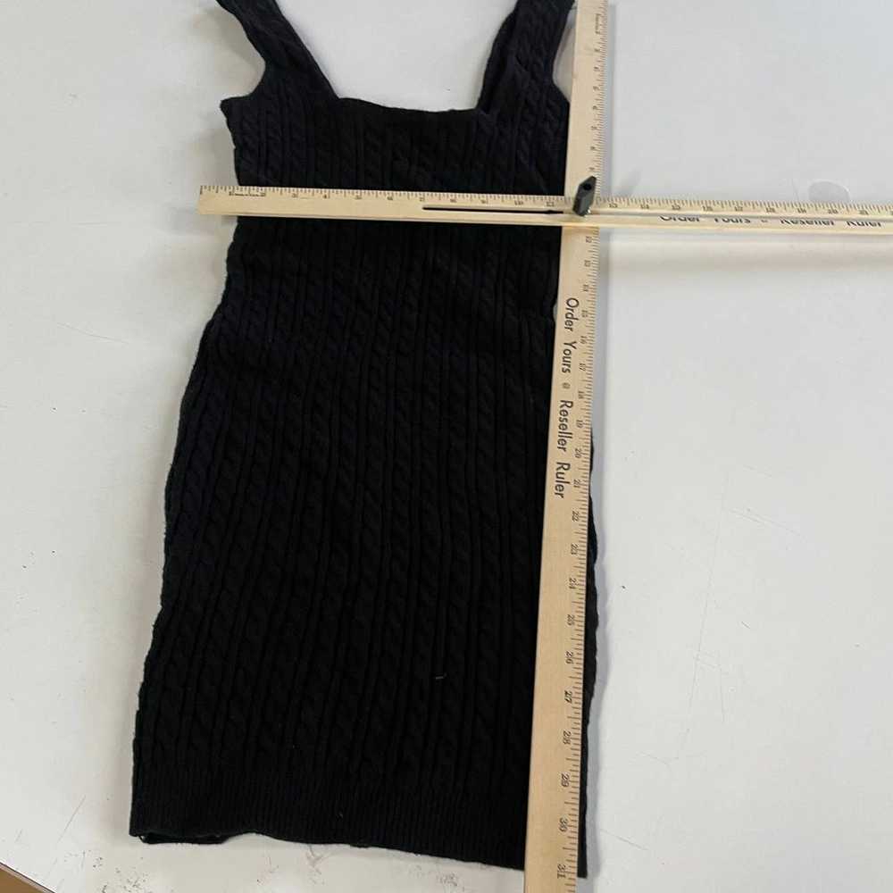 Zara Dress Womens Small Black Cable Knit Bodycon … - image 7