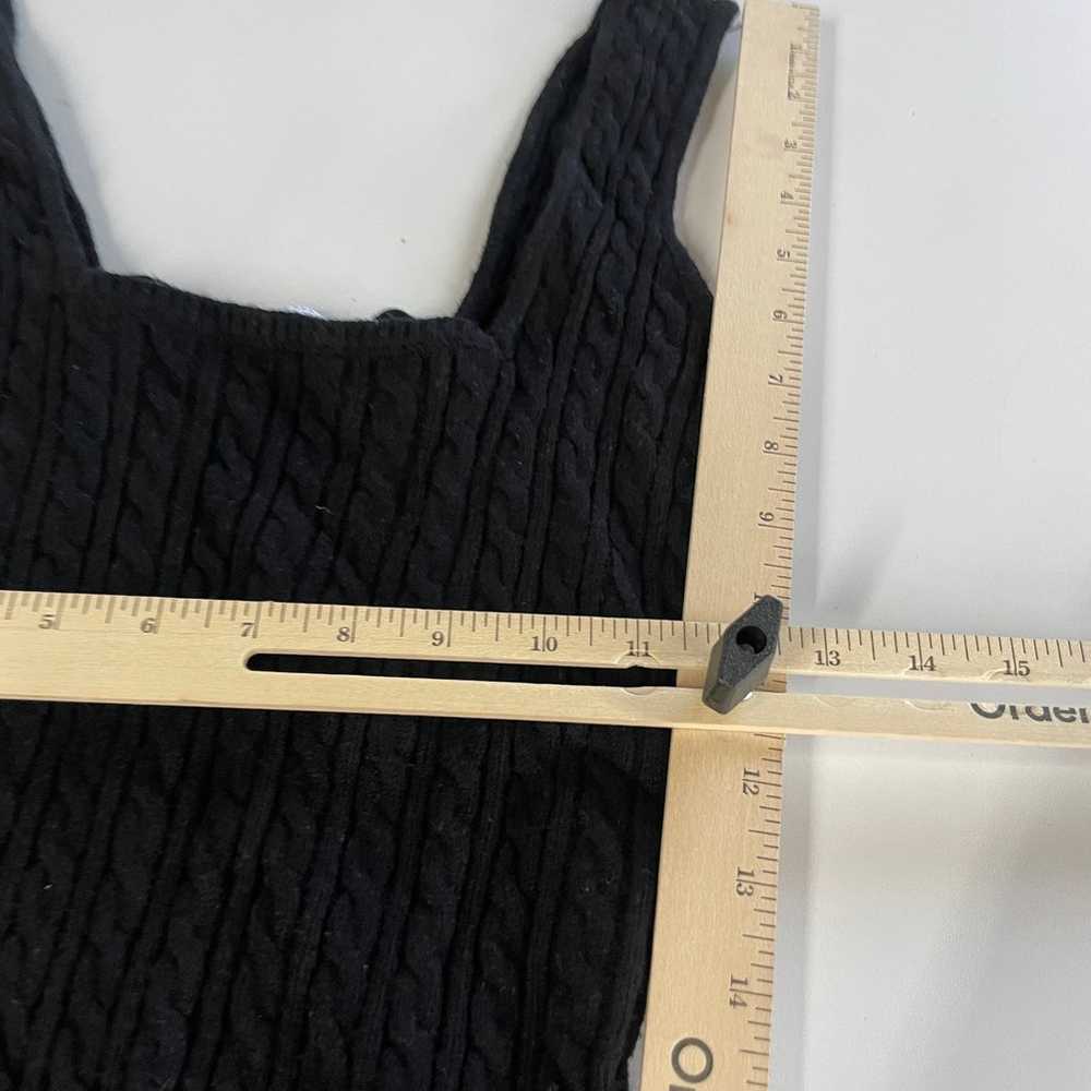 Zara Dress Womens Small Black Cable Knit Bodycon … - image 9