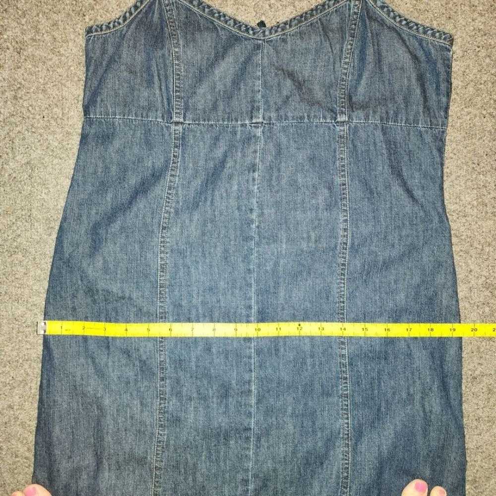 Old Navy long baby doll front jean dress size 10 … - image 11