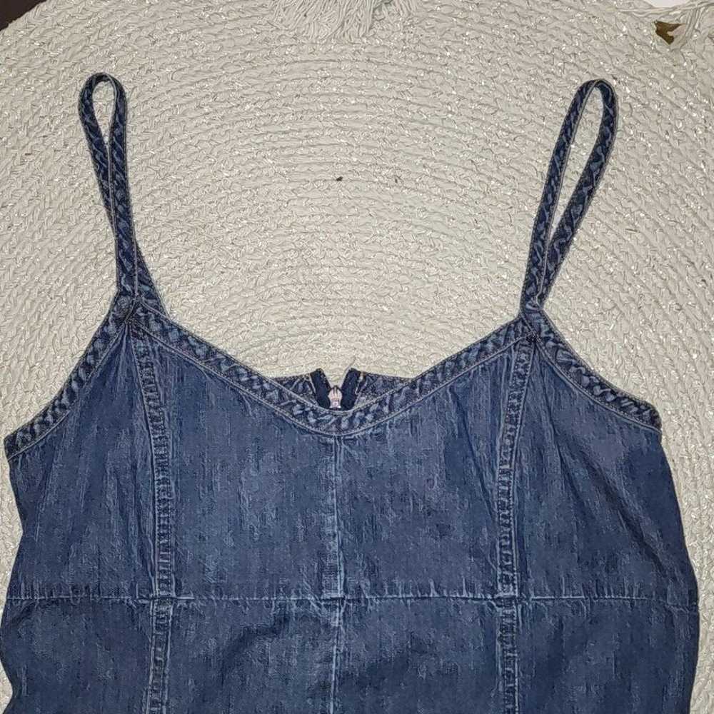 Old Navy long baby doll front jean dress size 10 … - image 2