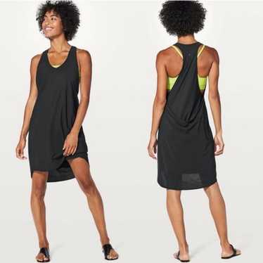 Lululemon Rejuvenate Black midi dress