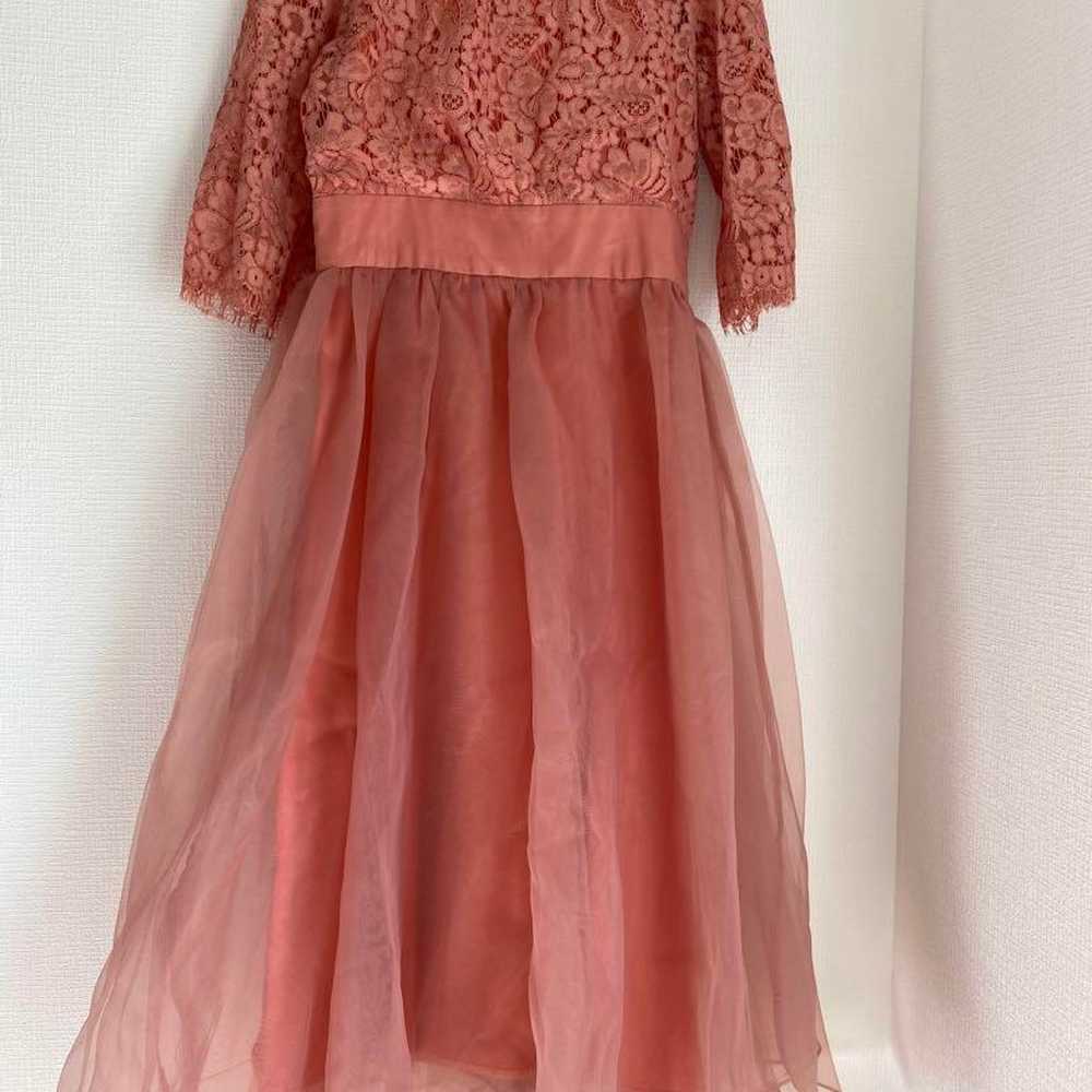 GIRL Cherry Pink Lace Chiffon Dress - image 1