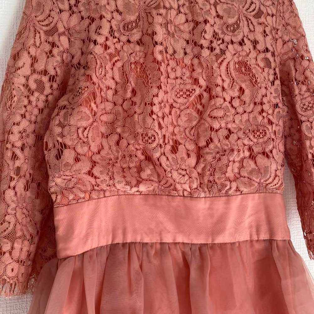 GIRL Cherry Pink Lace Chiffon Dress - image 2