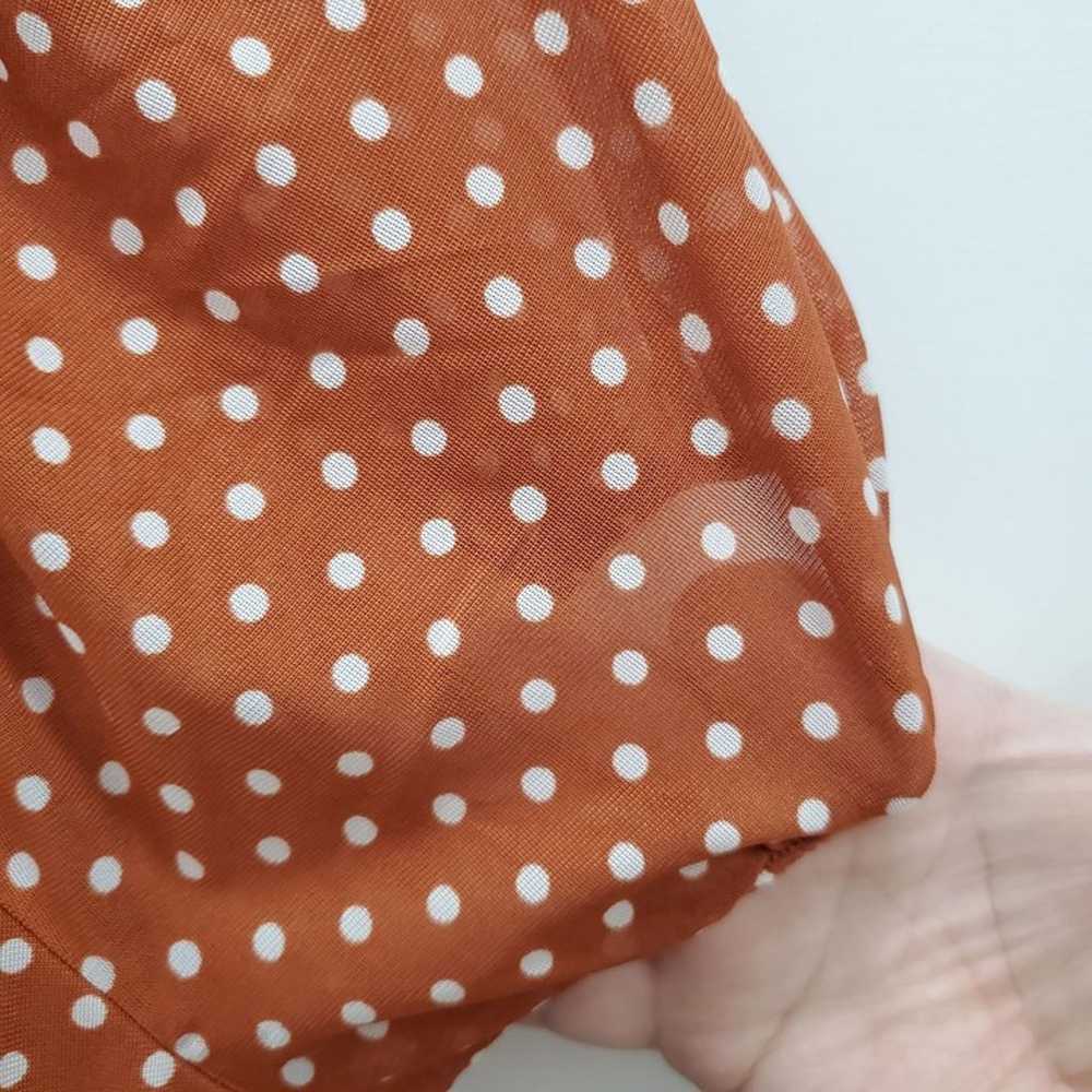 Siren Lily Womens Rust White Polka Dot Rockabilly… - image 3