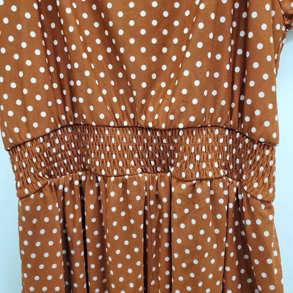 Siren Lily Womens Rust White Polka Dot Rockabilly… - image 4