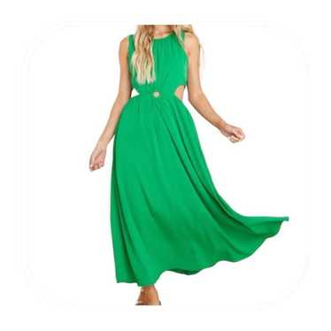 Aura L green sleeveless cutout maxi dress - image 1