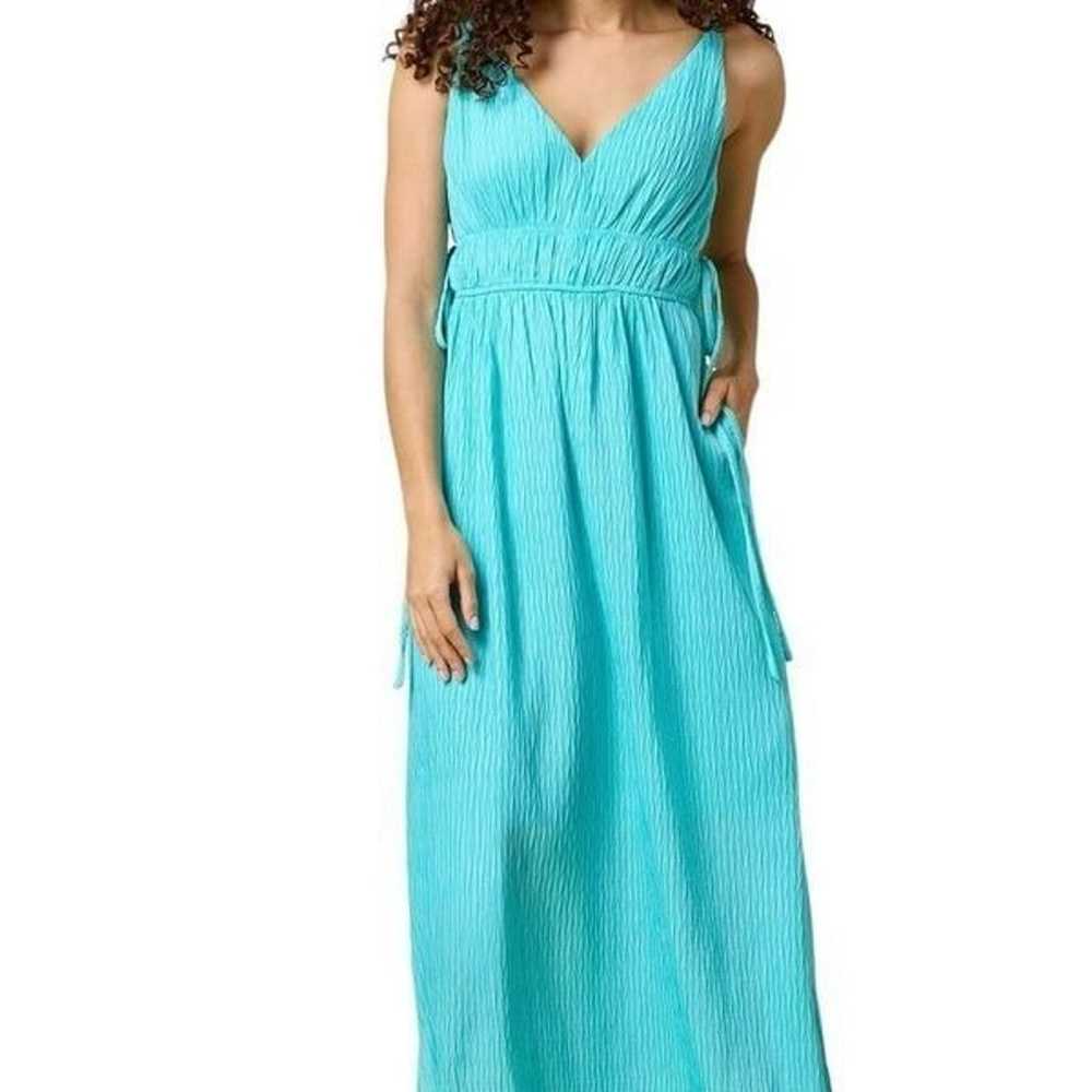 Zarr Collection Aqua Strappy Maxi Dress -- 16 - image 2