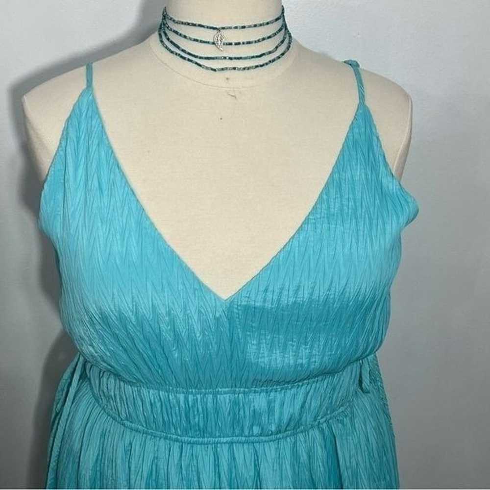 Zarr Collection Aqua Strappy Maxi Dress -- 16 - image 5