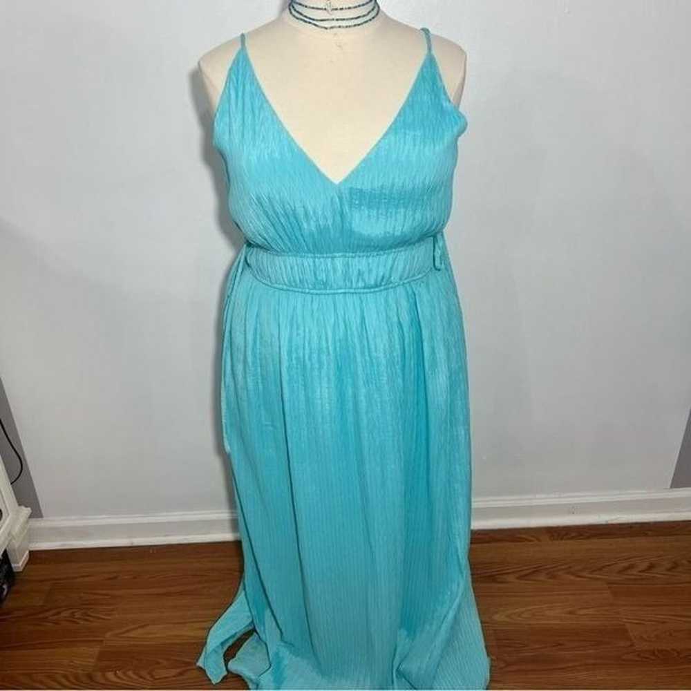 Zarr Collection Aqua Strappy Maxi Dress -- 16 - image 7