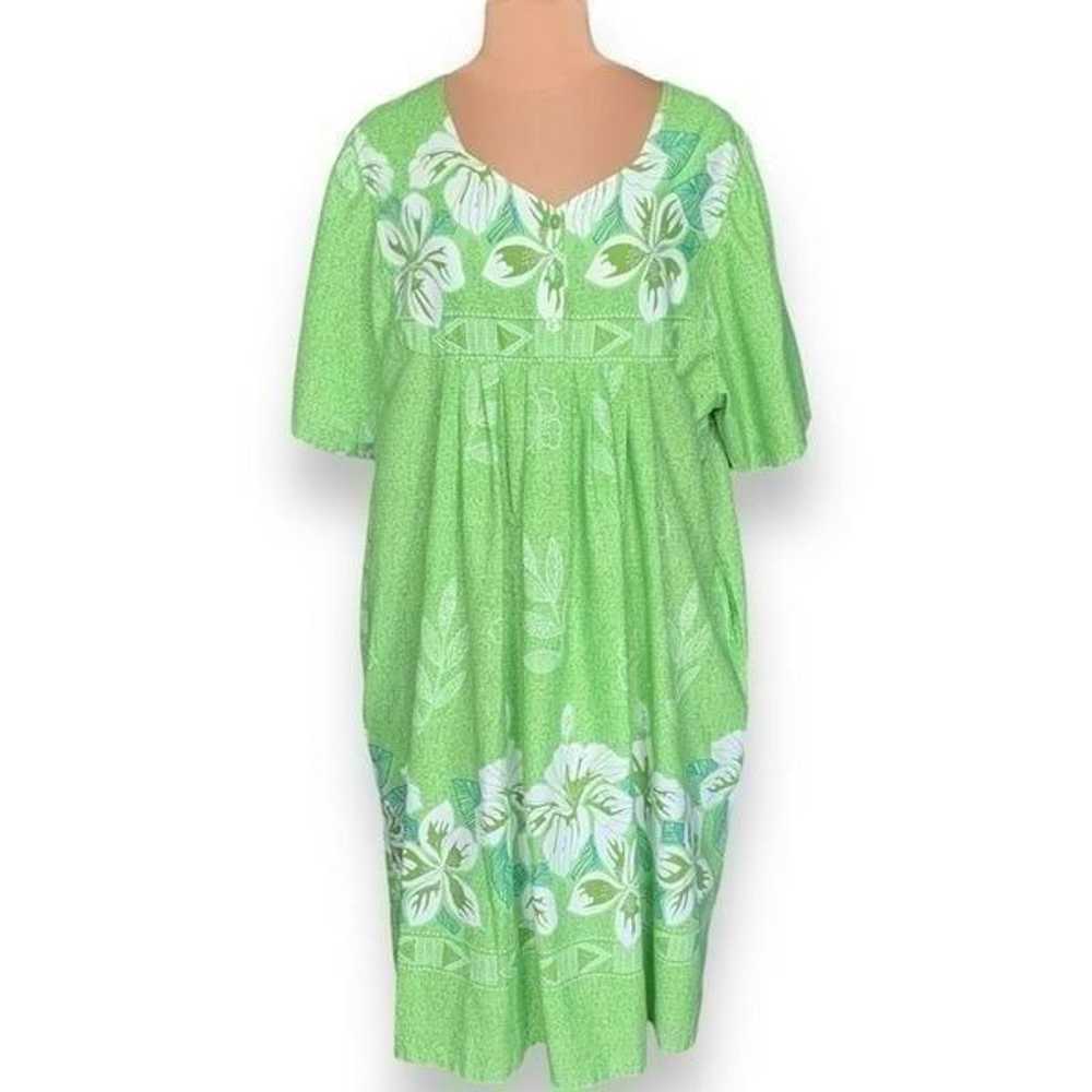 Vintage Anthony Richards Dress MuuMuu Chartreuse … - image 1