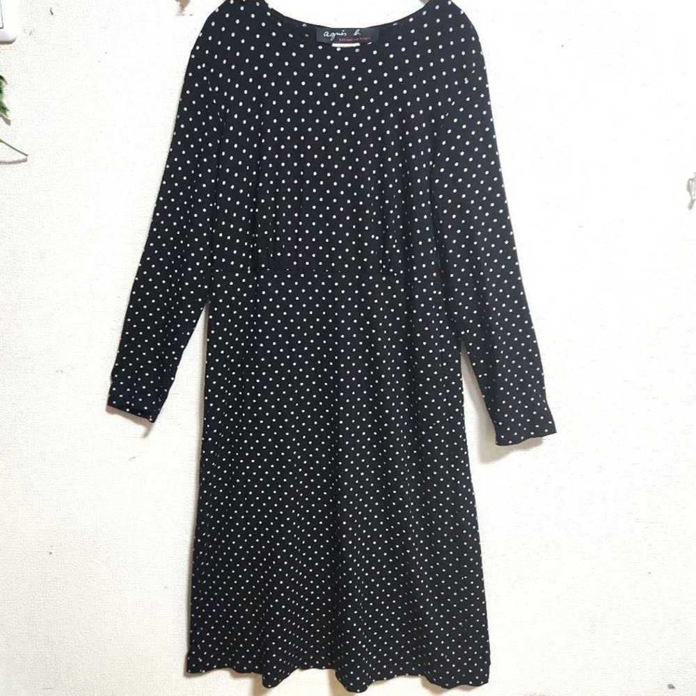 Agnes b. Polka Dot Contrast A-Line Dress / Made i… - image 2