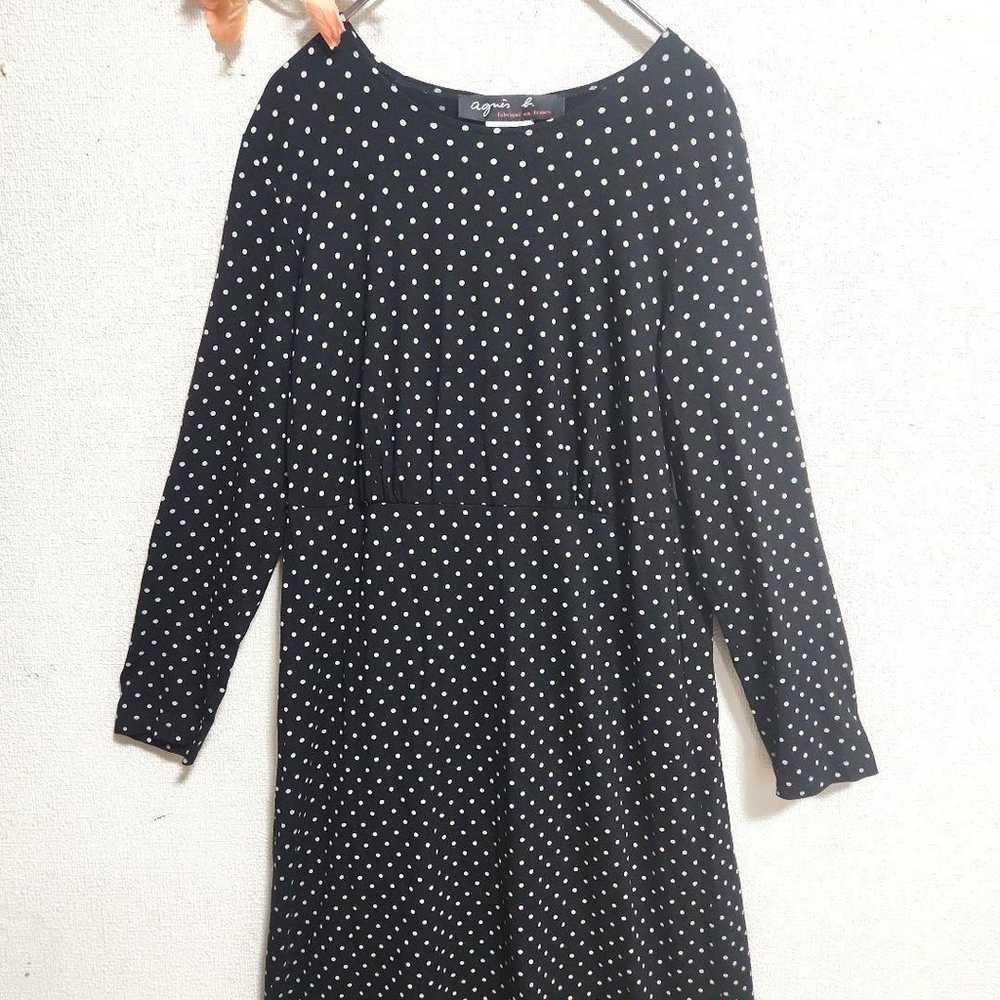 Agnes b. Polka Dot Contrast A-Line Dress / Made i… - image 3