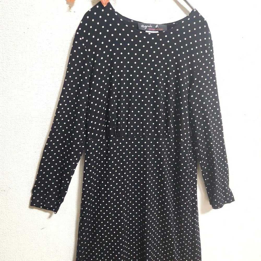 Agnes b. Polka Dot Contrast A-Line Dress / Made i… - image 5