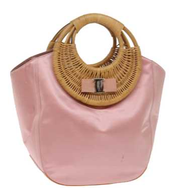 Salvatore Ferragamo Vara Pink Synthetic Handbag (… - image 1