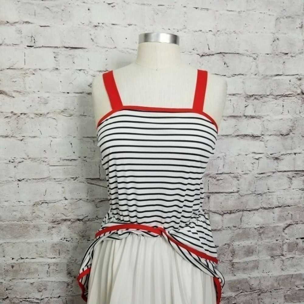 Vintage 70s Vicky Vaughn Striped Pleated - image 3