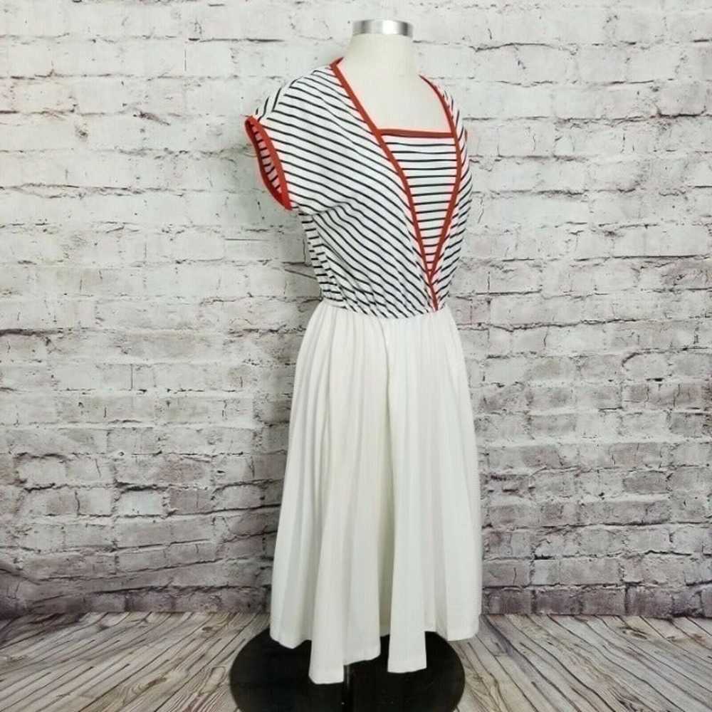 Vintage 70s Vicky Vaughn Striped Pleated - image 5