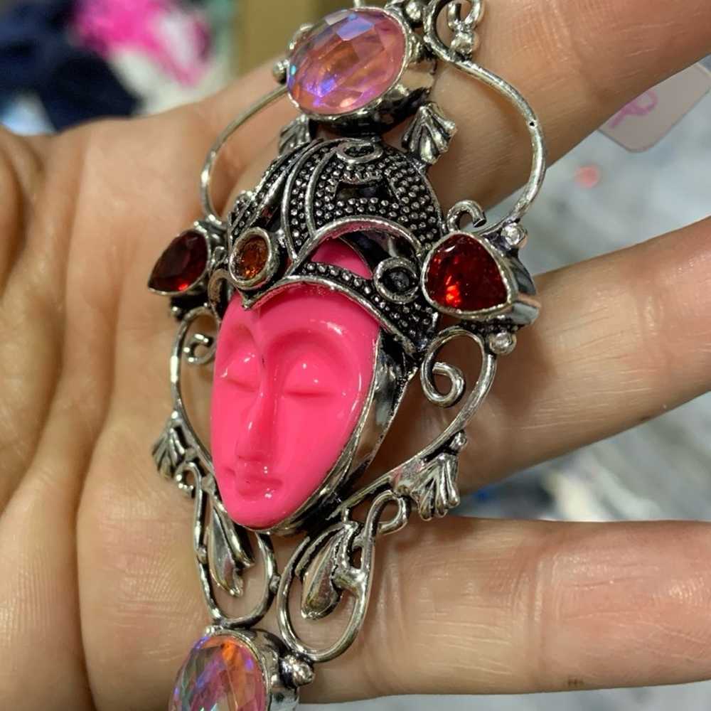 Goddess with fire topaz, garnet, and citrine - image 2