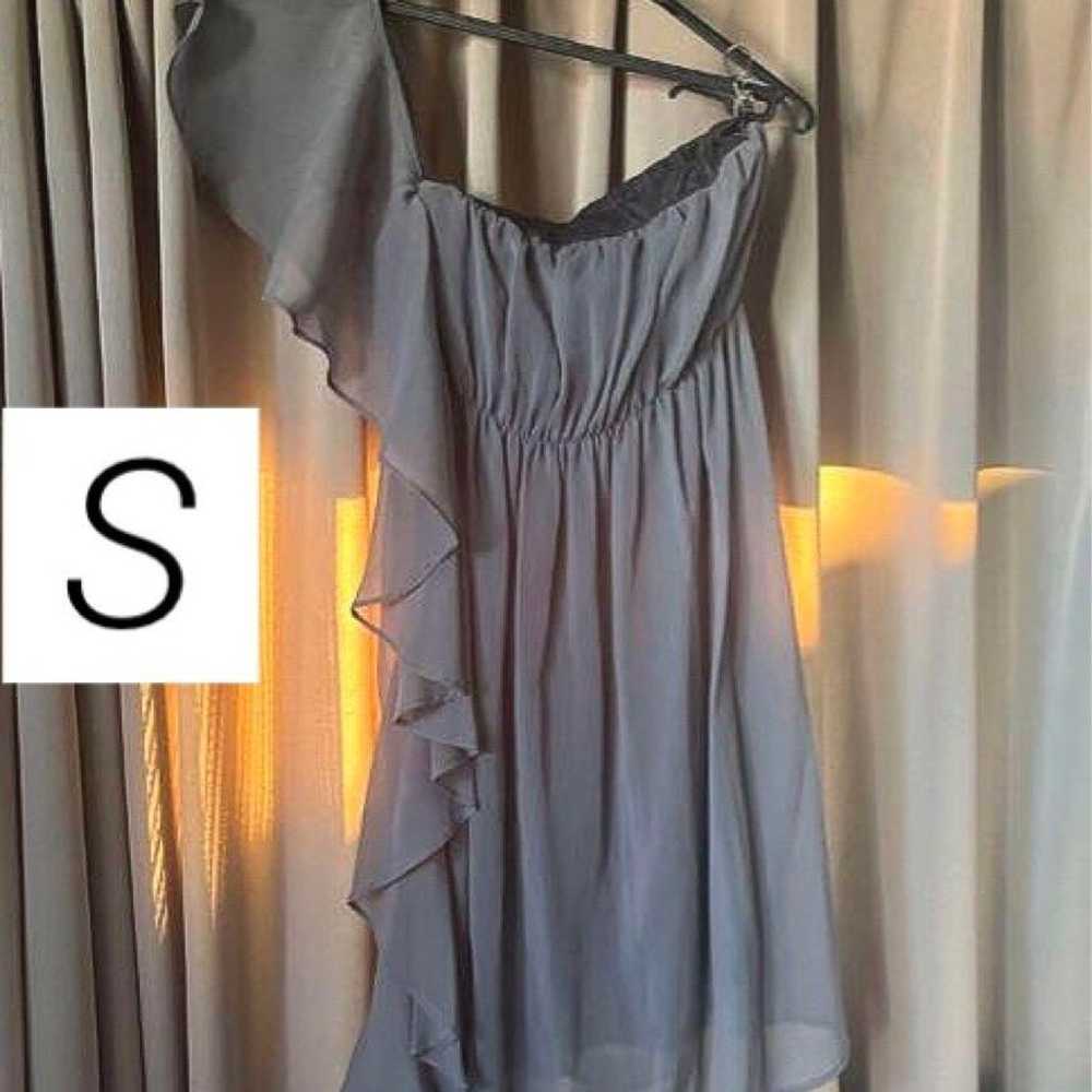 S Gray Off-Shoulder Chiffon One-Piece Dress Cabar… - image 1