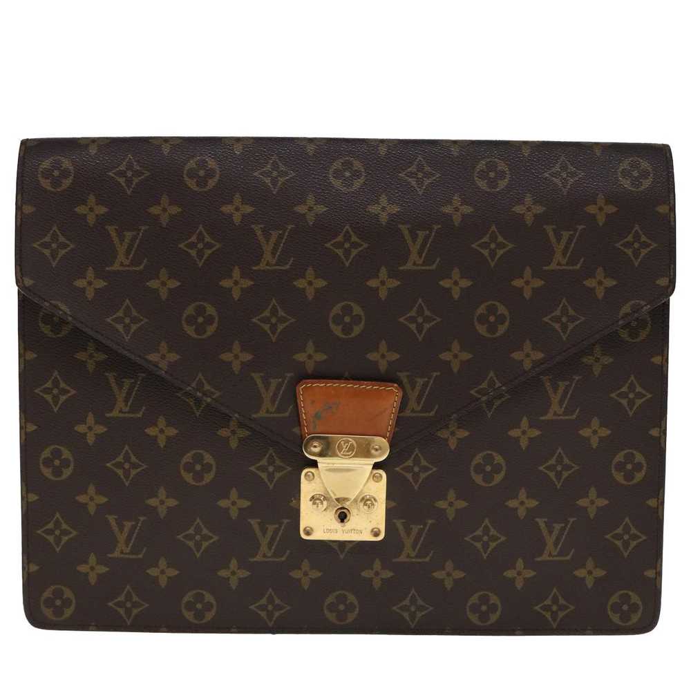 Louis Vuitton Senateur Brown Canvas Briefcase Bag… - image 1