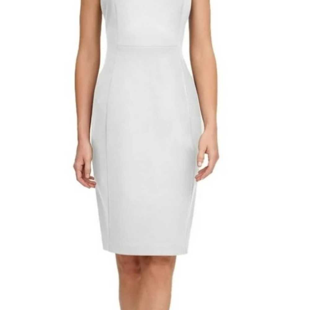 NEW Calvin Klein Petite Solid Bow Neck Sheath Dre… - image 1