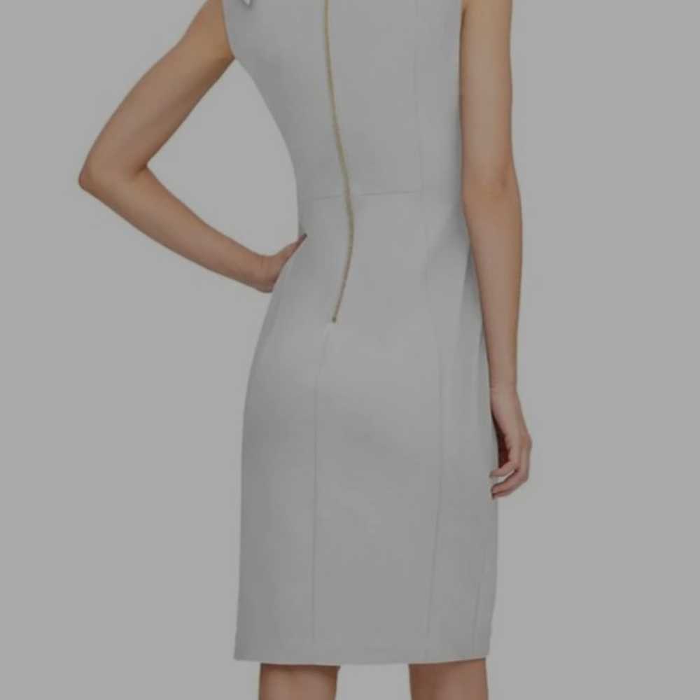 NEW Calvin Klein Petite Solid Bow Neck Sheath Dre… - image 4