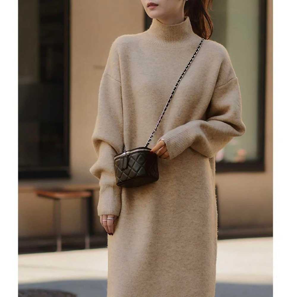 titivate High Neck Knit One Piece Beige - image 3