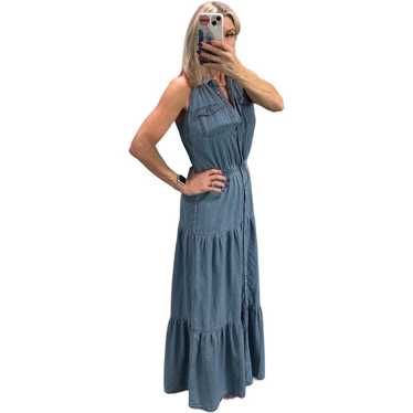 Venus Tiered Denim Light Weight Chambray Maxi Dre… - image 1