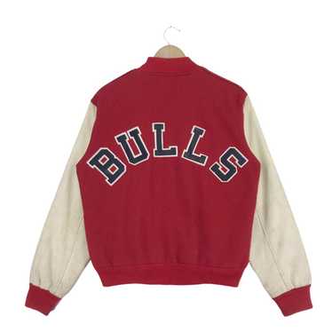 1990s NBA shops Chicago Bulls Lee Sport pull over varsity jacket embroidered coat L vintage Michael Jordan dream team