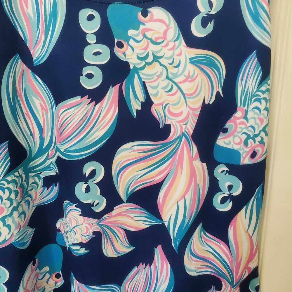 Tango Mango Blue Pink Koi Fish Tank Dress Stretch… - image 2