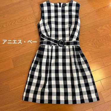 To b by Agnes b. Sleeveless Checkered Dress