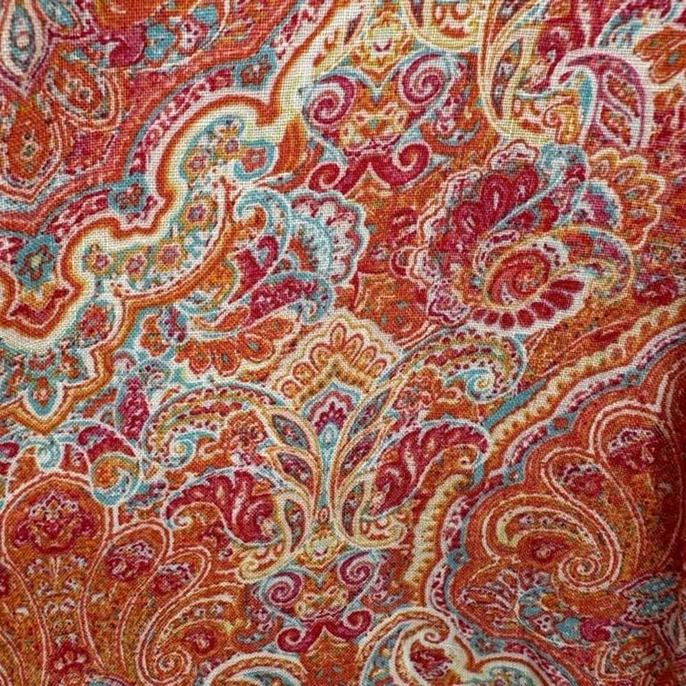 J. Jill Love Linen Colorful Paisley Print Sleevel… - image 11