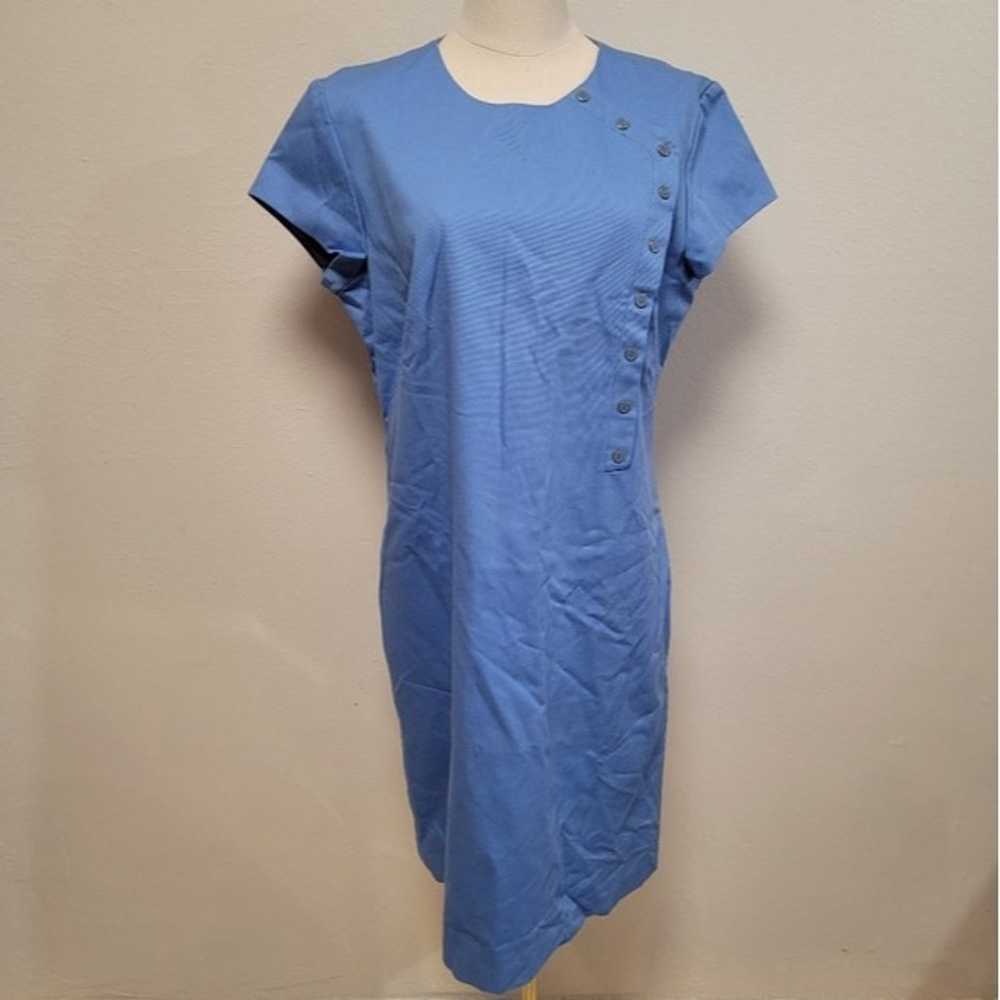 J. Mclaughlin Blue Sheath Dress Size 12 New Witho… - image 1