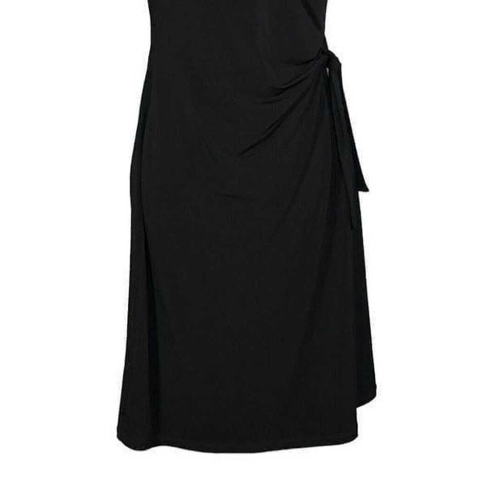 Clara Sun Woo Dress Size Small Black Ruched Faux … - image 4