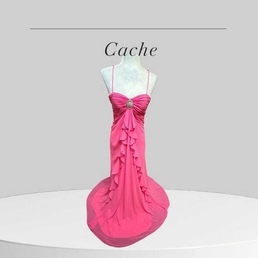 Cache Empire Waist Chiffon Long / Maxi Dress in P… - image 11