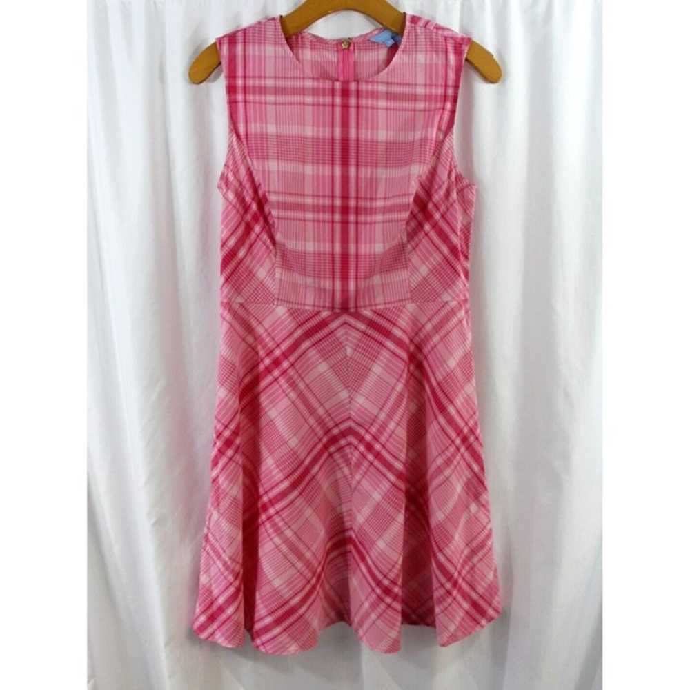 Draper James Womens Pink Plaid Gingham Love Circl… - image 1