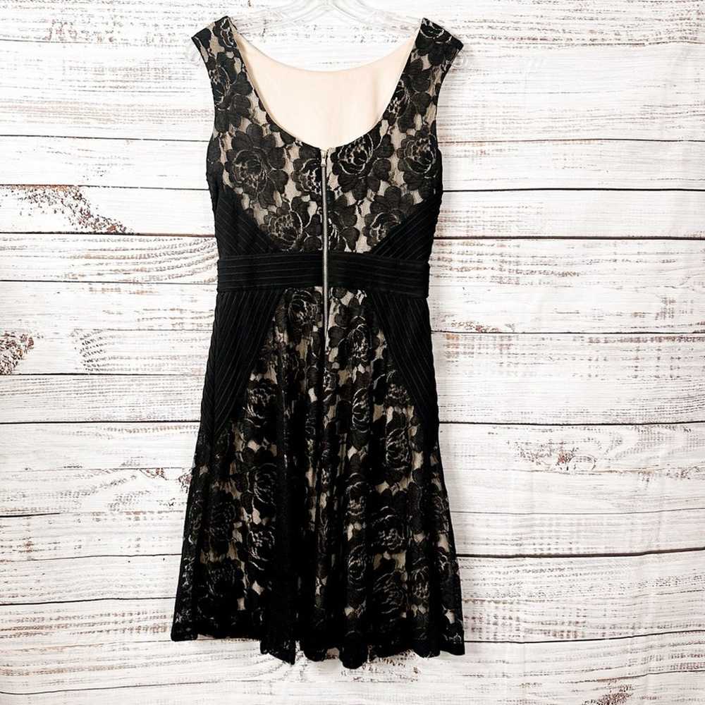 Danny and Nicole Black Lace Overlay Fit and Flare… - image 7