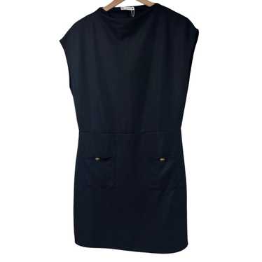 ZARA BLACK WITH GOLD BUTTONS WOMEN SHORT DRESS SI… - image 1