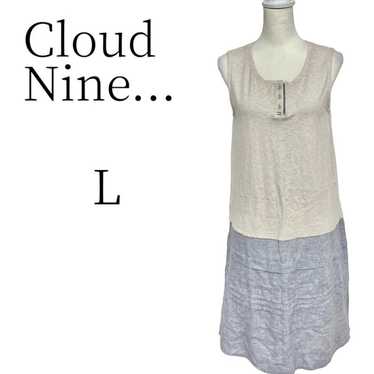 Cloud Nine... Cloud Nine White Blue Knee-Length Dr