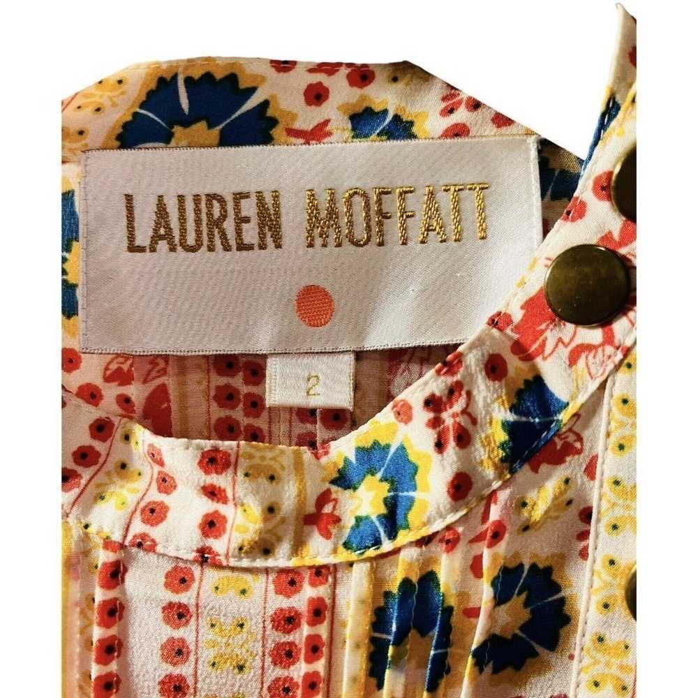 LAUREN MOFFATT  2/S Anthropologie Silk Floral Dre… - image 7